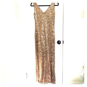 Ralph Lauren gold sequin gown